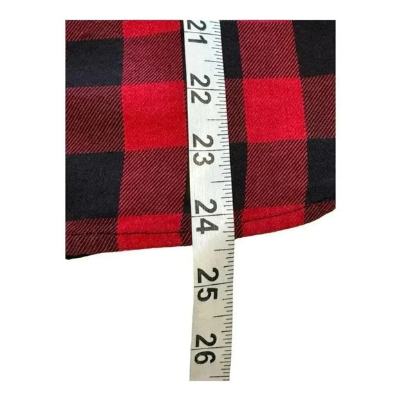 GAP Women’s Medium Red & Black Buffalo Check Plaid Button Down Top - Picture 7 of 8